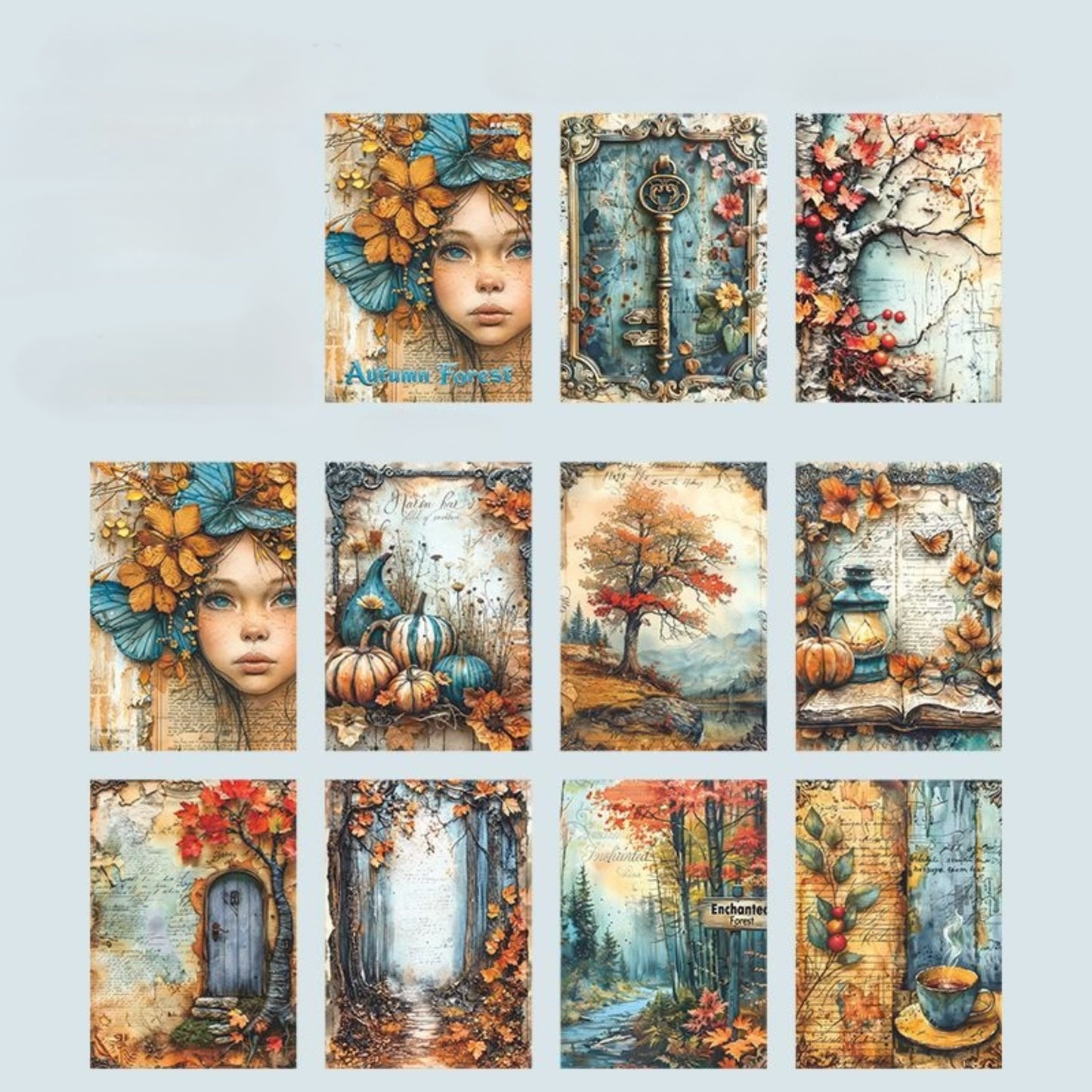Scrapbooking sheets for journal decoration