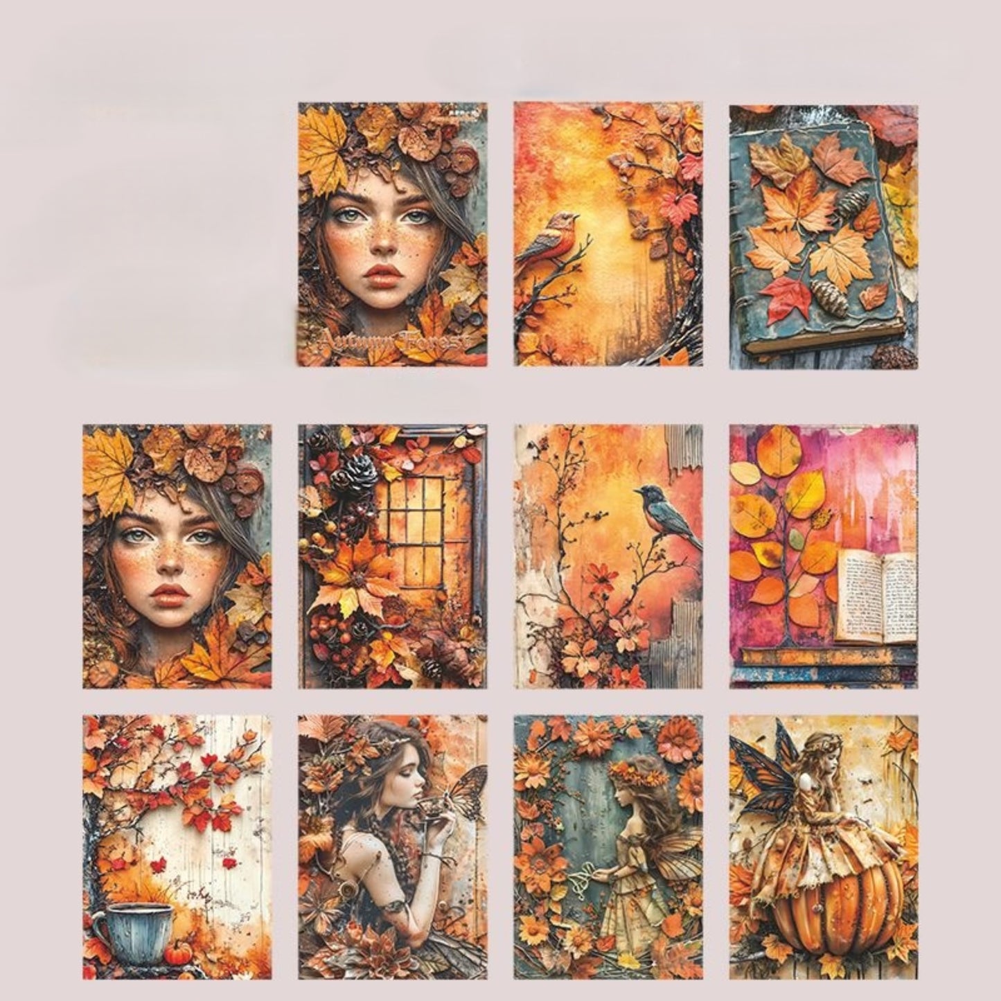 Scrapbooking sheets for journal decoration